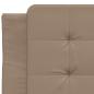 Preview: Bettgestell mit LED Cappuccino-Braun 90x190 cm Kunstleder