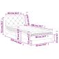 Preview: Bett mit Matratze Rosa 80x200 cm Samt