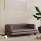 Preview: ARDEBO.de - Hundebett Braun 80x45x30 cm Kunstleder