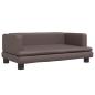 Preview: Hundebett Braun 80x45x30 cm Kunstleder