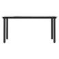 Preview: Garten-Esstisch Schwarz 160x80x74 cm Stahl und Hartglas