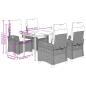 Preview: 5-tlg. Garten-Essgruppe mit Kissen Schwarz Poly Rattan