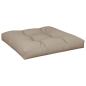 Preview: Palettenkissen Taupe 80x80x12 cm Stoff