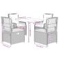 Preview: 5-tlg. Garten-Essgruppe mit Kissen Schwarz Poly Rattan