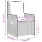 Preview: ARDEBO.de - 5-tlg. Garten-Essgruppe mit Kissen Grau Poly Rattan