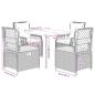 Preview: 5-tlg. Garten-Essgruppe mit Kissen Grau Poly Rattan