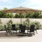 Preview: ARDEBO.de - Sonnenschirm mit Holzmast Taupe 400x273 cm