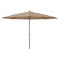 Preview: Sonnenschirm mit Holzmast Taupe 400x273 cm