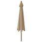 Preview: Sonnenschirm mit Holzmast Taupe 400x273 cm