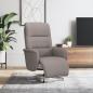 Preview: ARDEBO.de - Relaxsessel mit Fußteil Taupe Stoff