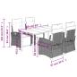 Preview: 5-tlg. Garten-Essgruppe mit Kissen Schwarz Poly Rattan