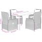 Preview: 5-tlg. Garten-Essgruppe mit Kissen Braun Poly Rattan