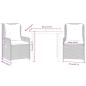 Preview: 3-tlg. Garten-Essgruppe mit Kissen Beige Poly Rattan