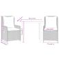Preview: 3-tlg. Garten-Essgruppe mit Kissen Beige Poly Rattan