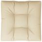 Preview: Palettenkissen Beige 80x80x12 cm Stoff