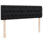 Preview: ARDEBO.de - Ottoman-Bett mit Matratze & LEDs Schwarz 140x200 cm Samt