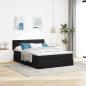 Preview: Ottoman-Bett mit Matratze Schwarz 140x200 cm Samt