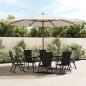 Preview: ARDEBO.de - Sonnenschirm mit Holzmast Sandfarben 400x273 cm