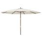 Preview: Sonnenschirm mit Holzmast Sandfarben 400x273 cm