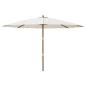 Preview: Sonnenschirm mit Holzmast Sandfarben 400x273 cm