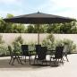 Preview: ARDEBO.de - Sonnenschirm mit Holzmast Anthrazit 400x273 cm