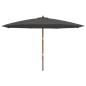 Preview: Sonnenschirm mit Holzmast Anthrazit 400x273 cm