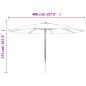 Preview: Sonnenschirm mit Holzmast Anthrazit 400x273 cm