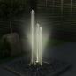 Preview: Gartenbrunnen Silbern 48x34x123 cm Edelstahl