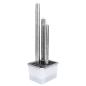 Preview: Gartenbrunnen Silbern 48x34x123 cm Edelstahl