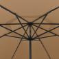 Preview: Sonnenschirm mit LED-Beleuchtung 400 cm Taupe