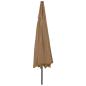 Preview: Sonnenschirm mit LED-Beleuchtung 400 cm Taupe