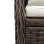 Preview: 5-tlg. Garten-Essgruppe mit Kissen Braun Poly Rattan