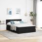 Preview: Ottoman-Bett mit Matratze Schwarz 140x200 cm Samt