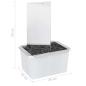 Preview: Gartenbrunnen mit Pumpe Edelstahl 76 cm Dreieckig