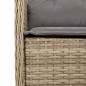 Preview: 5-tlg. Garten-Essgruppe mit Kissen Beige Poly Rattan