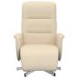 Preview: Relaxsessel mit Fußhocker Creme Stoff