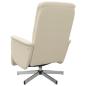 Preview: Relaxsessel mit Fußhocker Creme Stoff