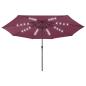 Preview: ARDEBO.de - Sonnenschirm mit LED-Beleuchtung 400 cm Bordeaux