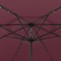Preview: Sonnenschirm mit LED-Beleuchtung 400 cm Bordeaux