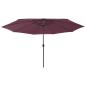 Preview: Sonnenschirm mit LED-Beleuchtung 400 cm Bordeaux