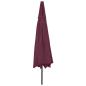 Preview: Sonnenschirm mit LED-Beleuchtung 400 cm Bordeaux
