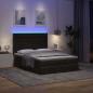 Preview: Ottoman-Bett mit Matratzen & LEDs Schwarz 140x200 cm Samt