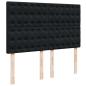 Preview: Ottoman-Bett mit Matratzen Schwarz 140x200 cm Samt