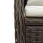 Preview: 5-tlg. Garten-Essgruppe mit Kissen Braun Poly Rattan