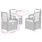 Preview: 5-tlg. Garten-Essgruppe mit Kissen Braun Poly Rattan