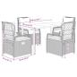 Preview: 5-tlg. Garten-Essgruppe mit Kissen Beige Poly Rattan