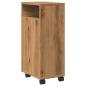 Preview: Badschrank Schmal mit Rollen Artisan-Eiche Holzwerkstoff