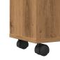 Preview: Badschrank Schmal mit Rollen Artisan-Eiche Holzwerkstoff
