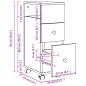 Preview: Badschrank Schmal mit Rollen Artisan-Eiche Holzwerkstoff