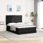Preview: Ottoman-Bett mit Matratzen Schwarz 140x200 cm Samt
